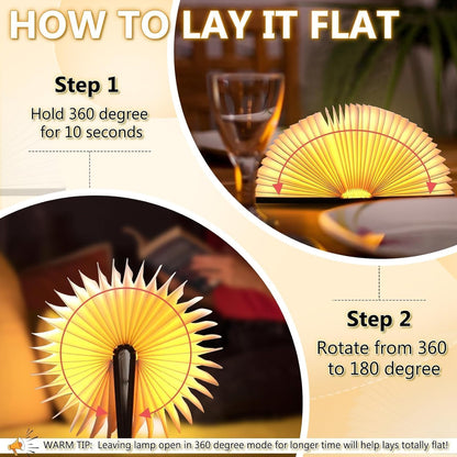 ✨ Folding Book Lamp – Magical Glow for Your Space